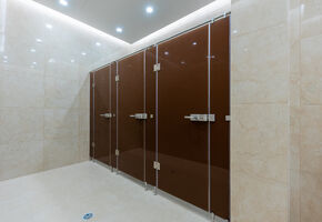 Sanitary partitions in project Сlinical hospital of the Mother and Child